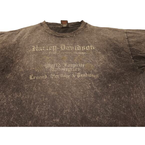 Vintage Harley Davidson Tshirt Mens size 2xl Acid washed Tee Y2K - Picture 3 of 6
